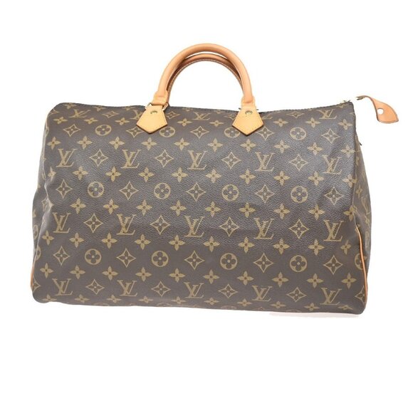 LOUIS VUITTON Speedy 40 Travel Hand Bag Monogram Leather Brown - Picture 1 of 15